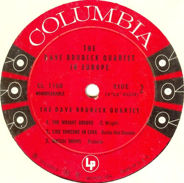 The Dave Brubeck Quartet : The Dave Brubeck Quartet In Europe (LP, Album, Mono, Bri)