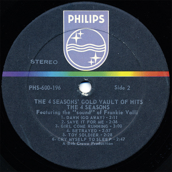 The Four Seasons : The 4 Seasons' Gold Vault Of Hits (LP, Comp, RE, RP, Mer)
