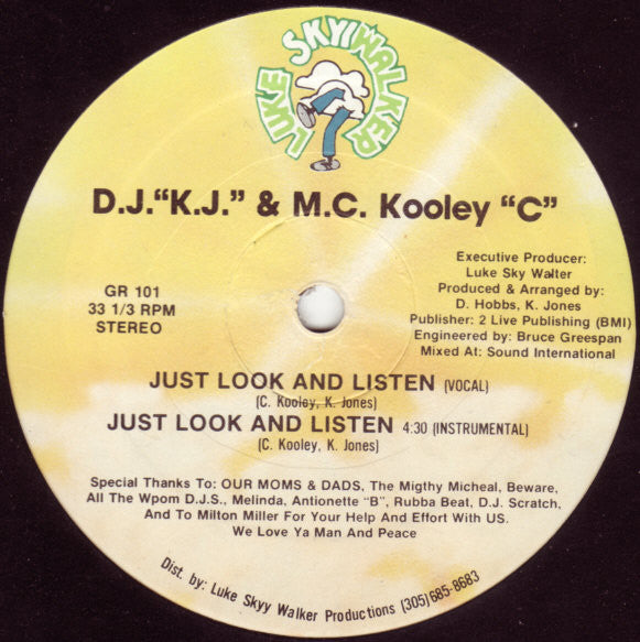 DJ KJ & MC Kooley C : Just Look And Listen / Sheryl & Donna (12")