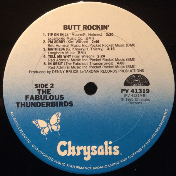 The Fabulous Thunderbirds : Butt Rockin' (LP, Album, RE, Car)