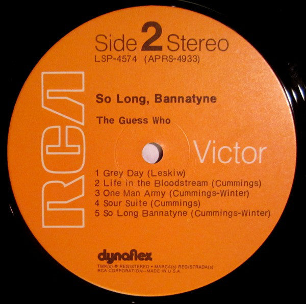 The Guess Who : So Long, Bannatyne (LP, Album, Roc)