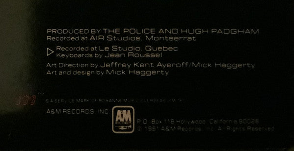 The Police : Ghost In The Machine (LP, Album, 😶)