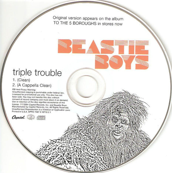 Beastie Boys : Triple Trouble (CD, Single, Promo)