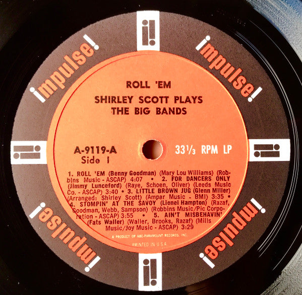 Shirley Scott : Roll 'Em: Shirley Scott Plays The Big Bands (LP, Mono)