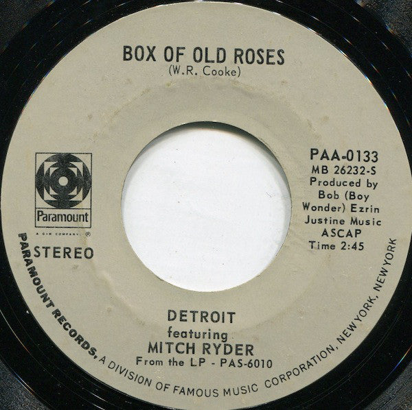 Detroit (2) Featuring Mitch Ryder : Rock 'N Roll / Box Of Old Roses (7", Single)