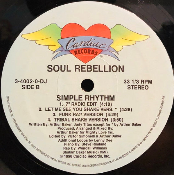 Soul Rebellion : Simple Rhythm (12", Promo)