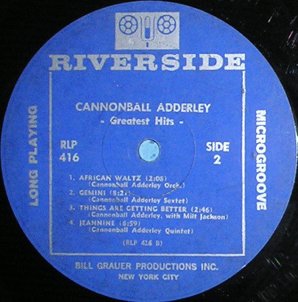 Cannonball Adderley : Greatest Hits (LP, Comp, Mono)