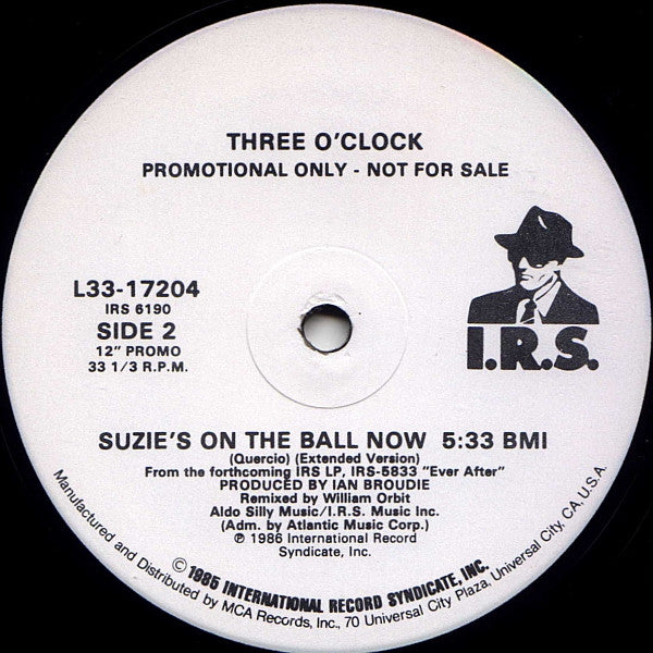 The Three O'Clock : Suzie's On The Ball Now (12", Promo)