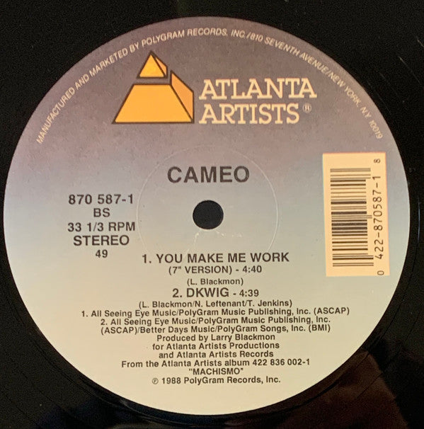Cameo : You Make Me Work (12", Single, 49)