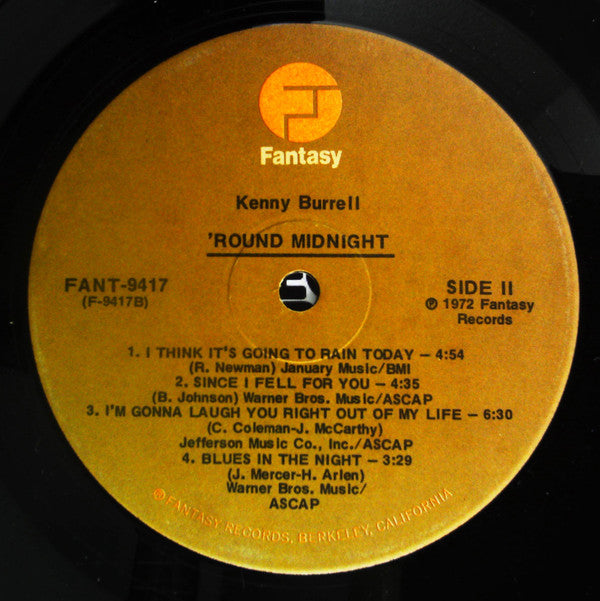 Kenny Burrell : 'Round Midnight (LP, Album, Ind)