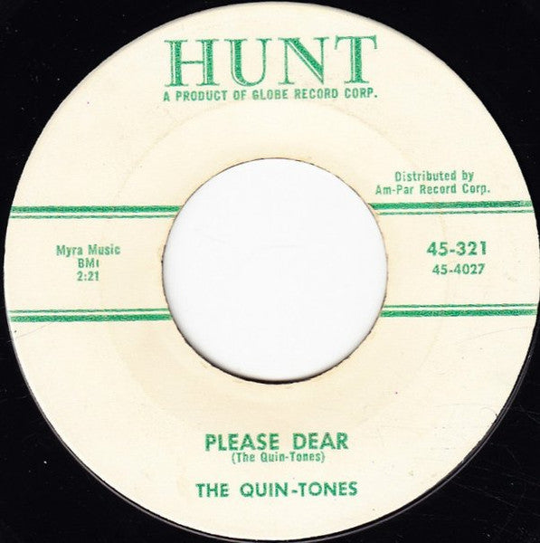 The Quin-Tones : Down The Aisle Of Love / Please Dear (7")