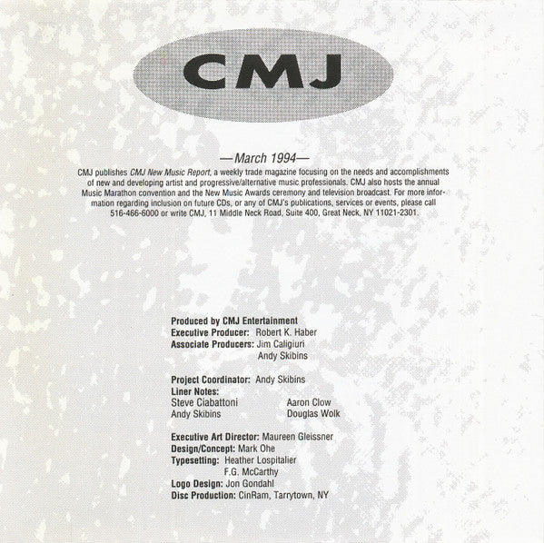Various : CMJ Presents Certain Damage! Volume 55 (CD, Comp, Promo)