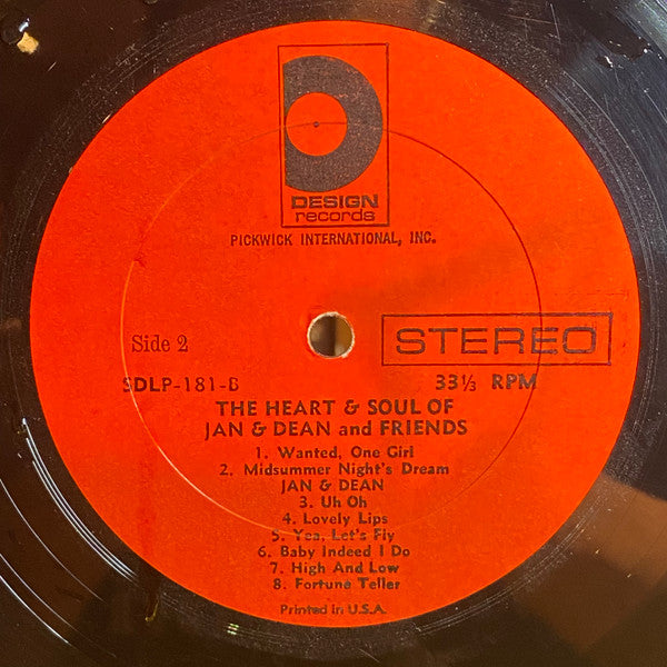 Jan & Dean : The Heart & Soul Of Jan & Dean And Friends (LP, Album)