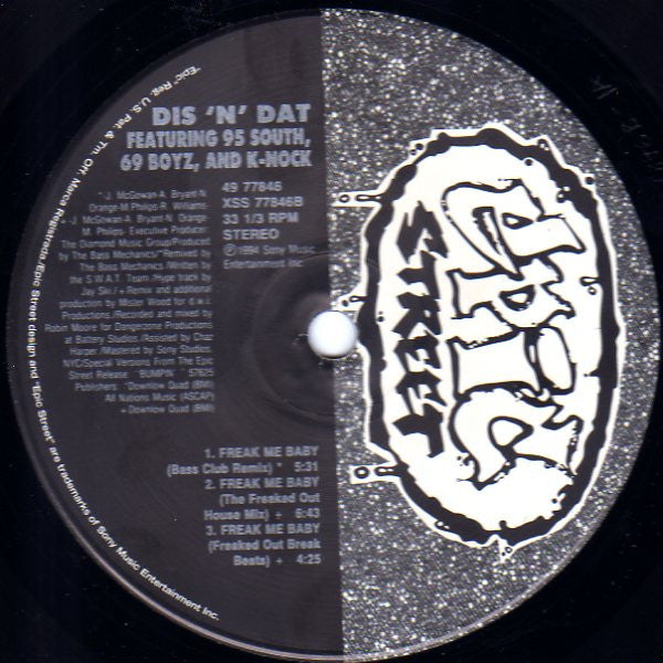 Dis 'N' Dat : Freak Me Baby (12")