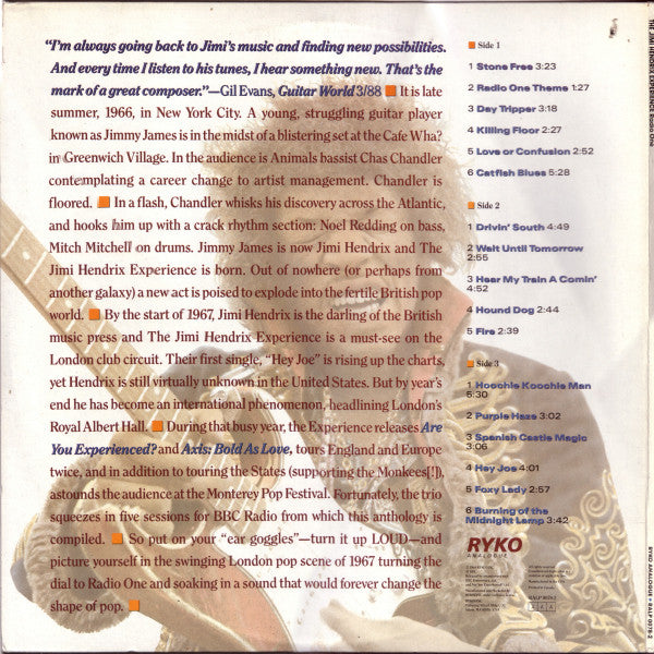 The Jimi Hendrix Experience : Radio One (LP, Cle + LP, S/Sided, Cle + Ltd, RM, Gat)