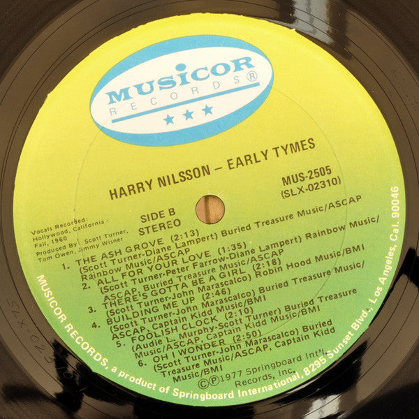 Harry Nilsson : Early Tymes (LP, Comp)