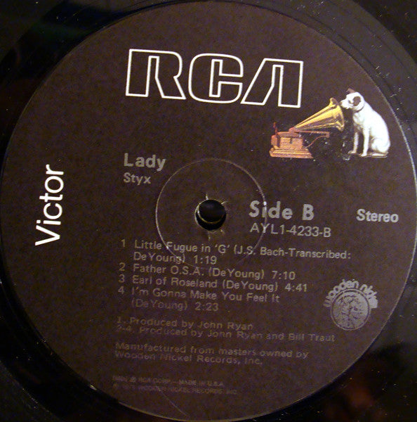 Styx : Lady (LP, Album, RE)