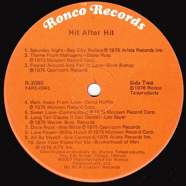 Various : Hit After Hit (LP, Comp, Ora)