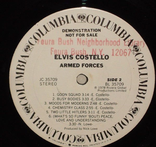 Elvis Costello And The Attractions* : Armed Forces (LP, Album, Promo, Ter)