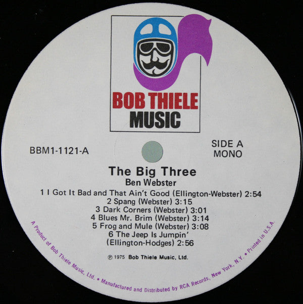 Coleman Hawkins, Lester Young , And Ben Webster : The Big Three (LP, Comp, Mono, RM, Gat)
