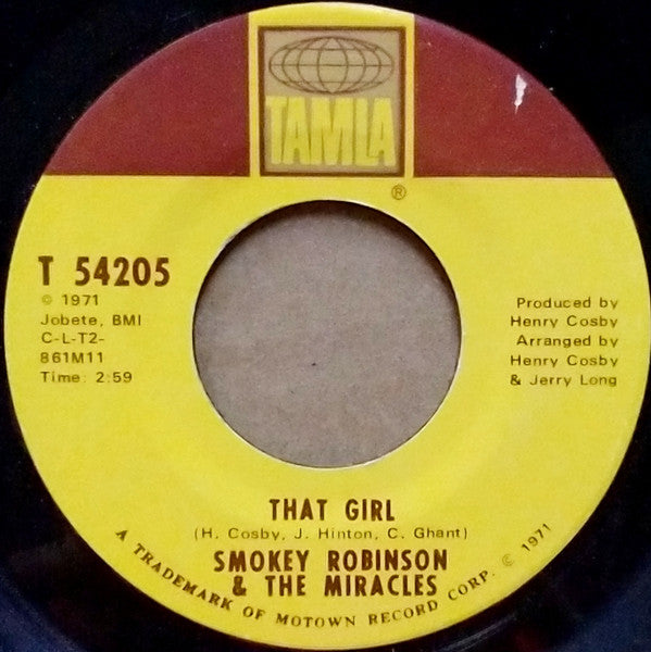 Smokey Robinson & The Miracles* : I Don't Blame You At All (7", Single, ARP)
