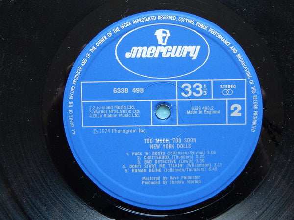 New York Dolls : In Too Much Too Soon (LP, Album)