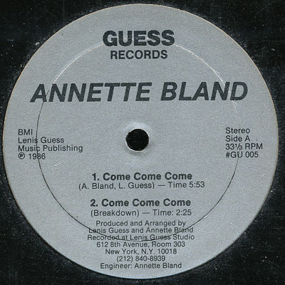 Annette Bland : Come Come Come (12")