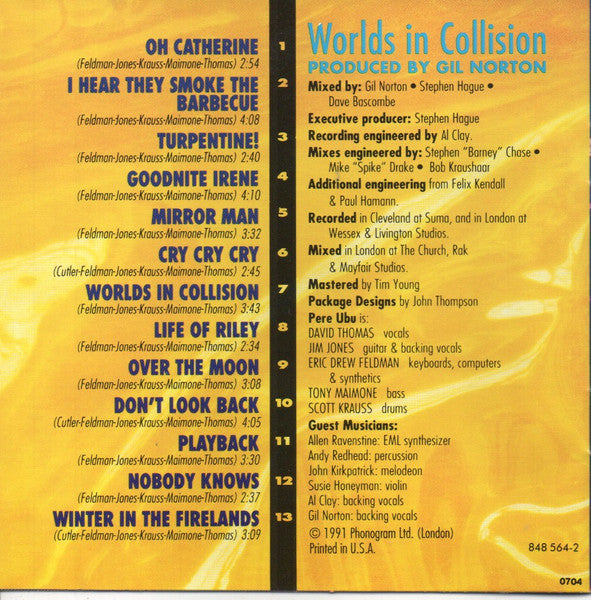 Pere Ubu : Worlds In Collision (CD, Album)