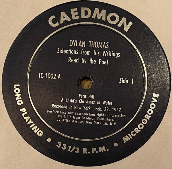 Dylan Thomas : Reading Volume 1 (LP)