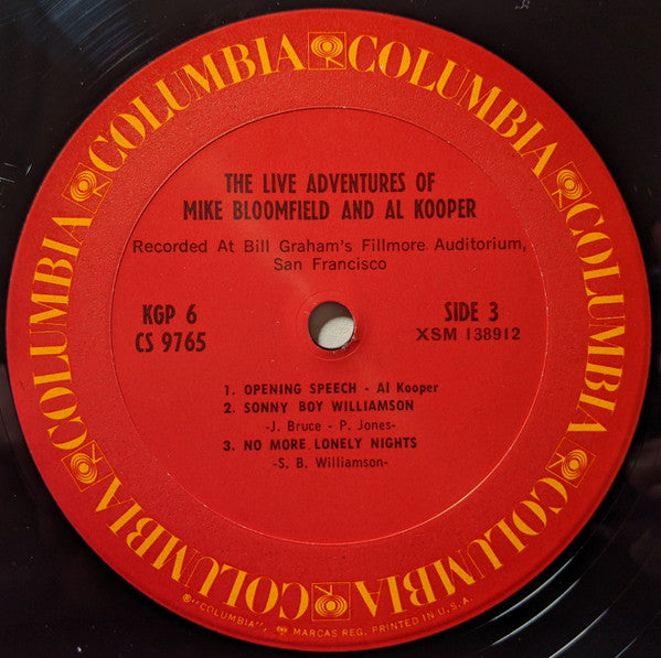 Mike Bloomfield & Al Kooper : The Live Adventures Of Mike Bloomfield And Al Kooper (2xLP, Album, RP)
