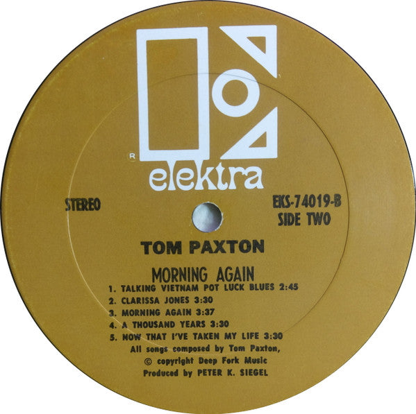 Tom Paxton : Morning Again (LP, Album, Ter)