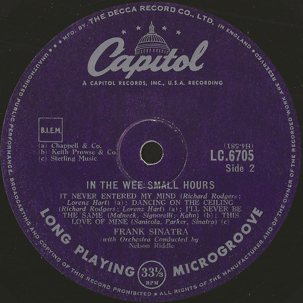 Frank Sinatra : In The Wee Small Hours (Part 2) (10", Album, Dec)