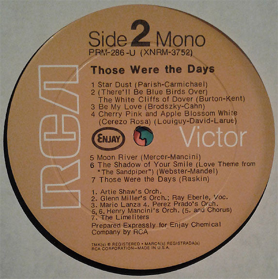 Various : Those Were The Days Fifty Years Of Achievement 1919-1969 Enjay (LP, Comp, Mono)