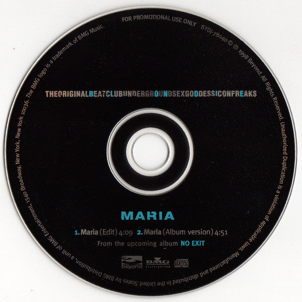 Blondie : Maria (CD, Promo)