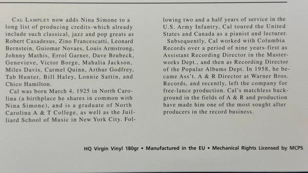 Nina Simone : Forbidden Fruit (LP, Album, RE, 180)