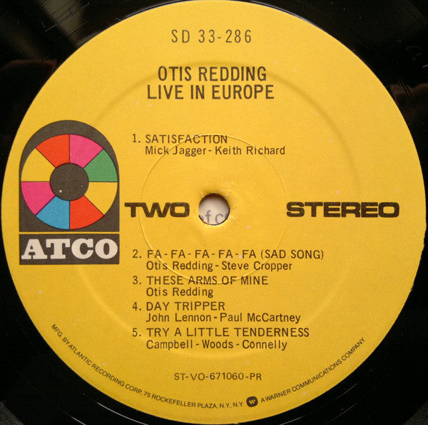 Otis Redding : Otis Redding Live In Europe (LP, Album, RE, Pre)
