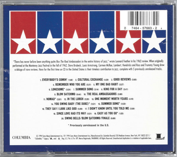 Louis Armstrong And His Band, Dave Brubeck, Lambert, Hendricks And Ross* and Carmen McRae : The Real Ambassadors (CD, Album, RE, RM)