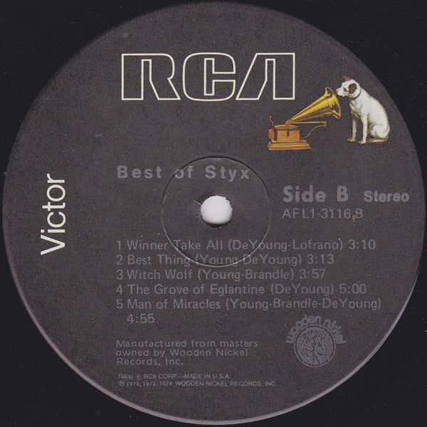 Styx : Best Of Styx (LP, Comp, RE)