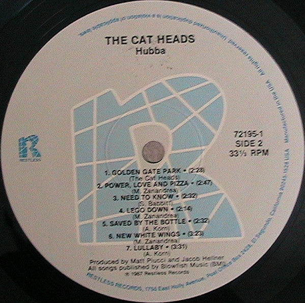 The Cat Heads : Hubba (LP, Album)