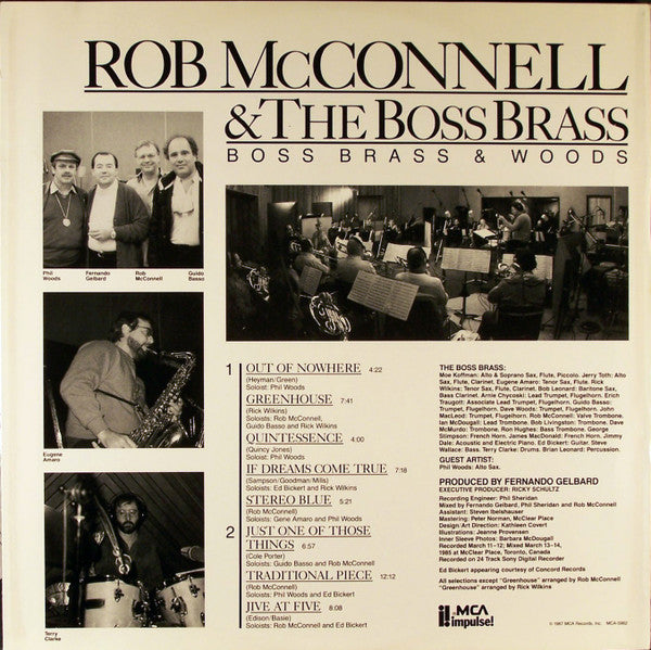 Rob McConnell & The Boss Brass Featuring Phil Woods : Boss Brass & Woods (LP, Album)