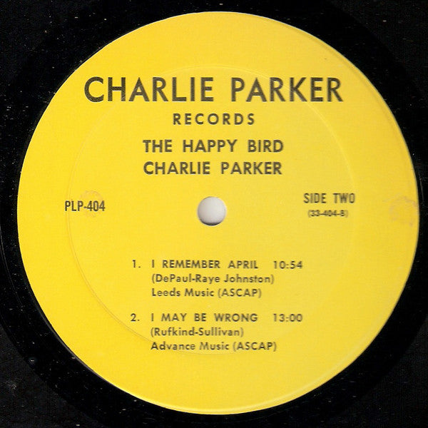 Charlie Parker : The Happy "Bird" (LP)