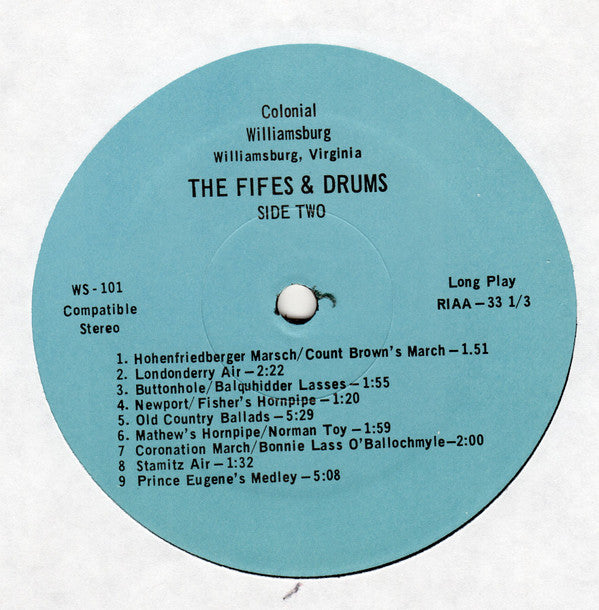 The Fifes & Drums : The Fifes & Drums Of Williamsburg (LP)