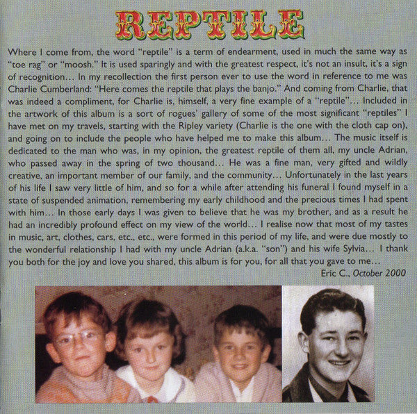 Eric Clapton : Reptile (HDCD, Album)
