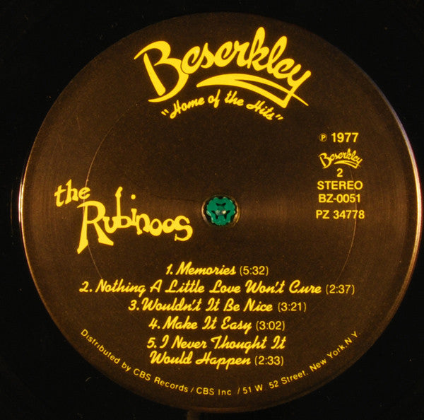The Rubinoos : The Rubinoos (LP, Album)