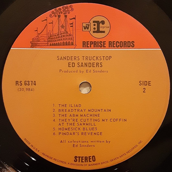 Ed Sanders : Sanders' Truckstop (LP, Album, Pit)