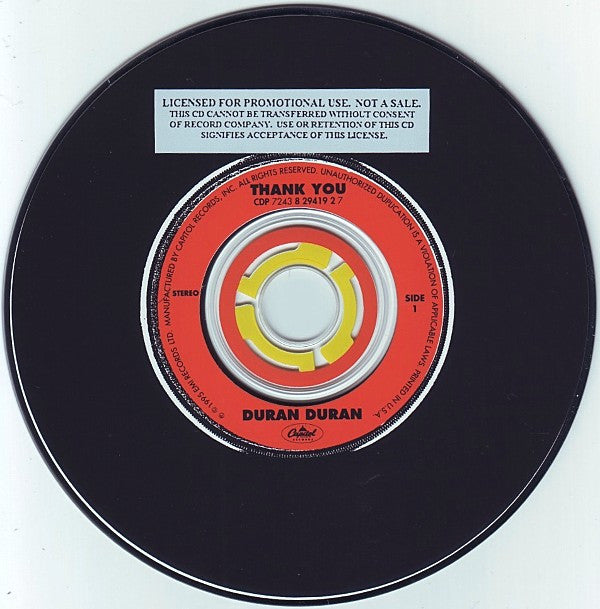Duran Duran : Thank You (CD, Album, Promo)