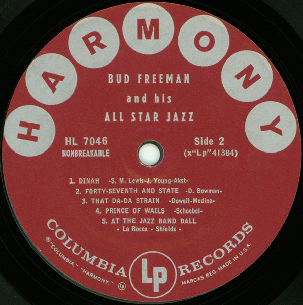 Bud Freeman's All Star Orchestra : Bud Freeman And His All Star Jazz (LP, Album)