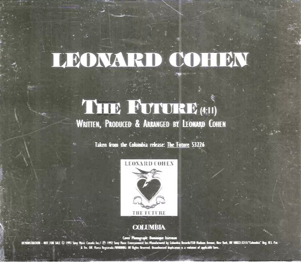 Leonard Cohen : The Future (CD, Single, Promo)