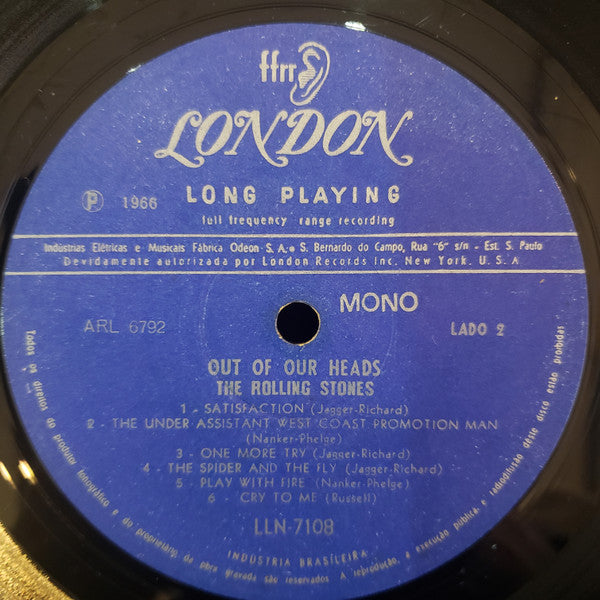 The Rolling Stones : Out Of Our Heads (LP, Album, Mono)
