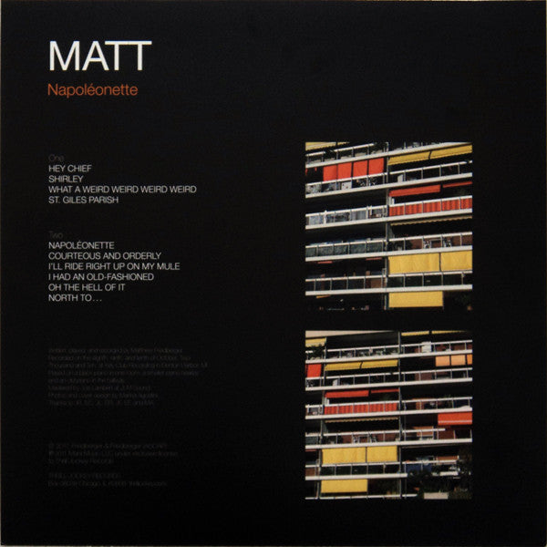 Matthew Friedberger : Napoléonette (LP, Album, Ltd)